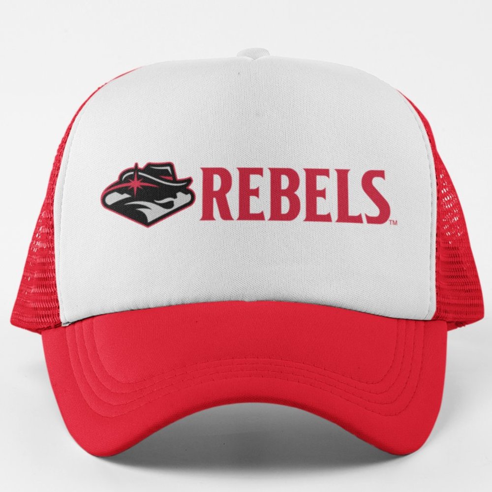 NEW UNLV Rebels Foam Trucker Snapback Hat 2-TONE RED